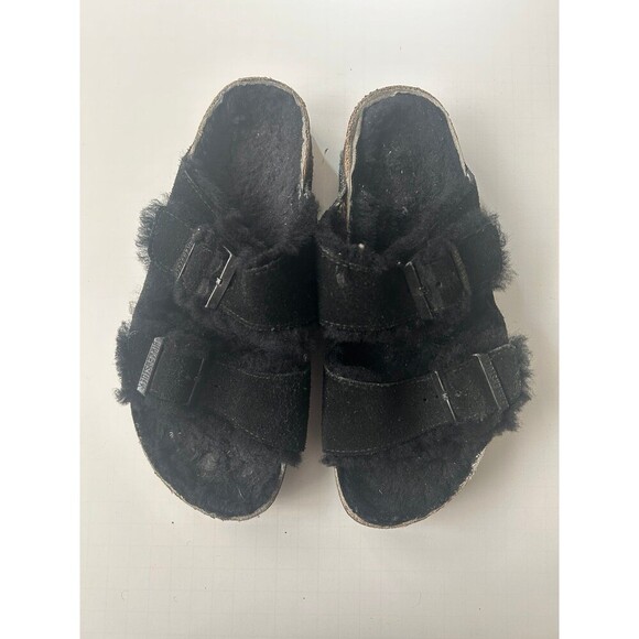 Birkenstock Arizona Shearling Suede Leather Size 39 L8 M6 - Picture 1 of 7